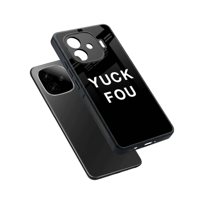 Yuck Fou sleek iqoo neo 10r 5g cover with tempered glass back and TPU edges