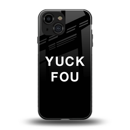 Yuck Fou back phone cover | glass case for iphone 13 mini