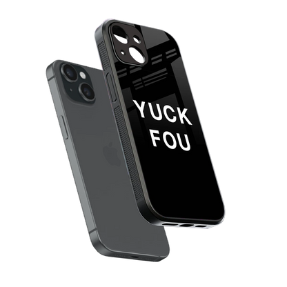 Yuck Fou sleek iphone 13 mini cover with tempered glass back and TPU edges