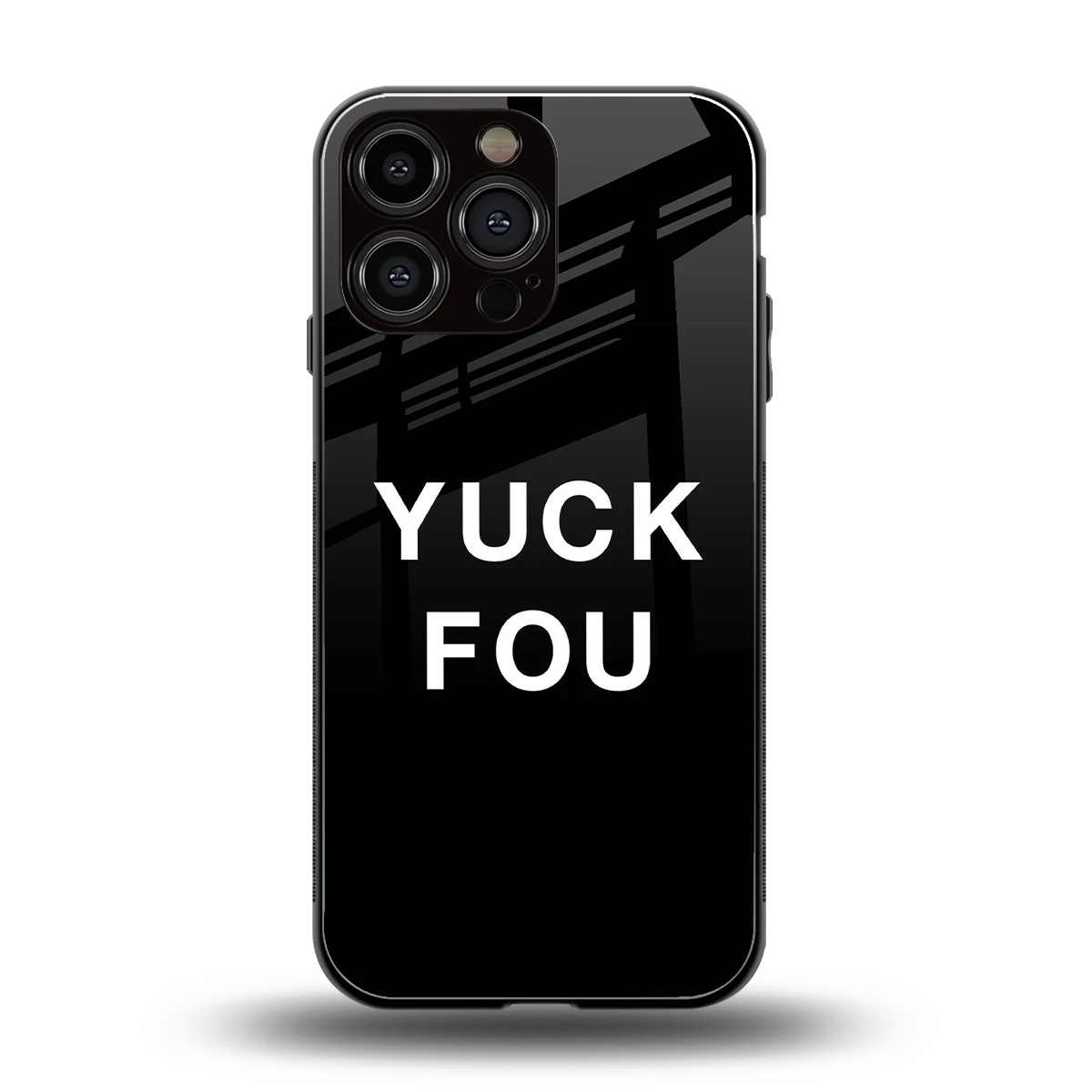 Yuck Fou back phone cover | glass case for iphone 14 pro max