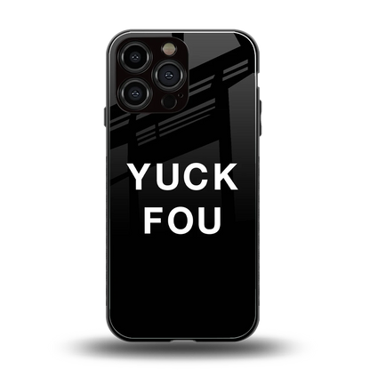 Yuck Fou back phone cover | glass case for iphone 14 pro max