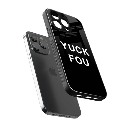Yuck Fou sleek iphone 14 pro max cover with tempered glass back and TPU edges