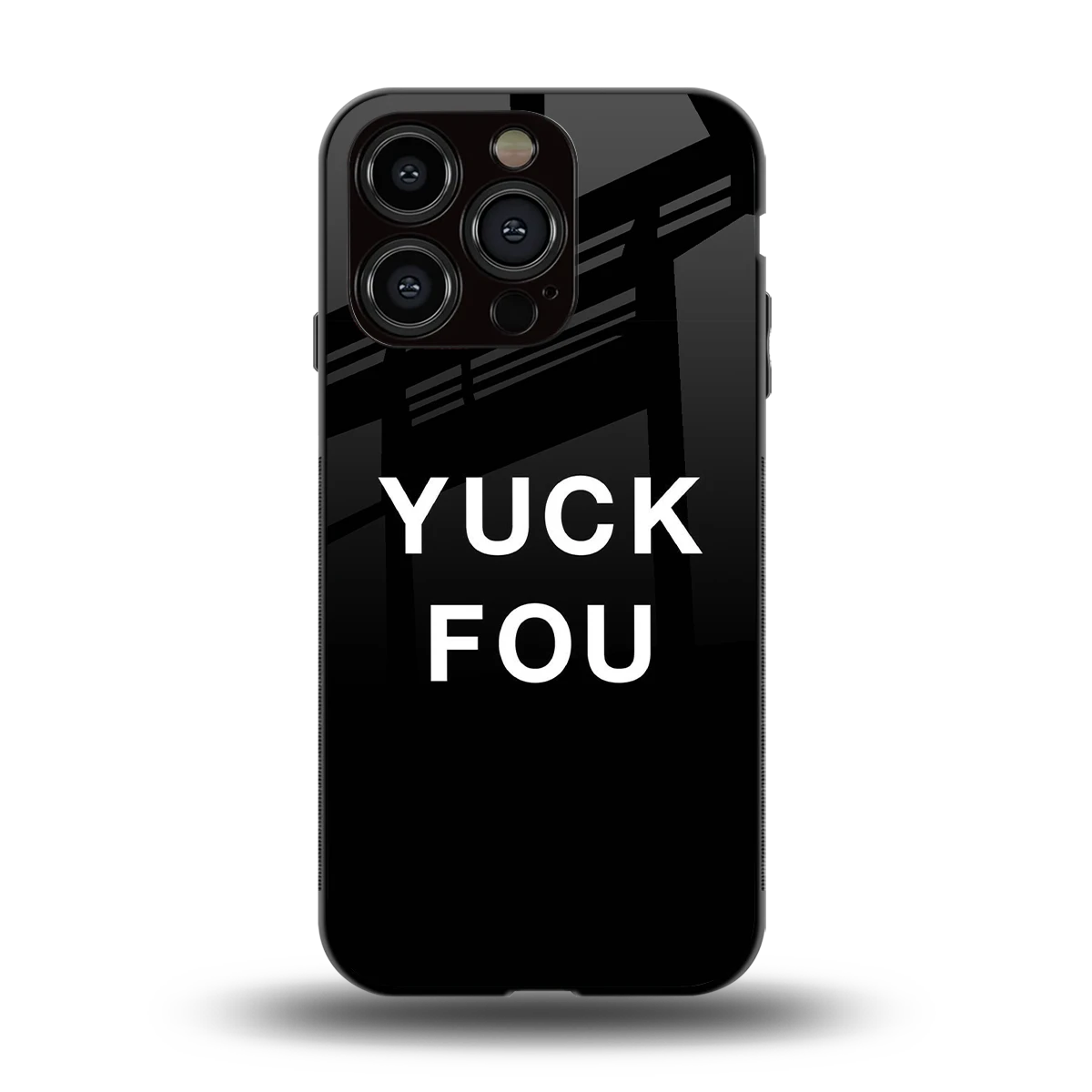 Yuck Fou back phone cover | glass case for iphone 14 pro