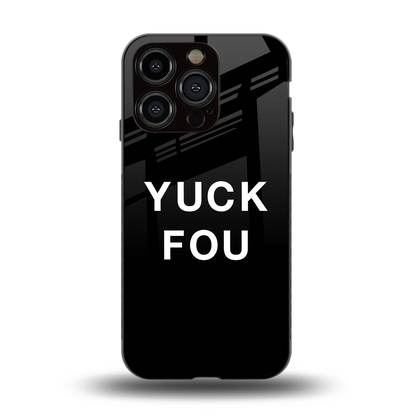 Yuck Fou back phone cover | glass case for iphone 14 pro