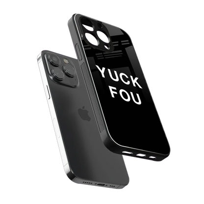 Yuck Fou sleek iphone 14 pro cover with tempered glass back and TPU edges