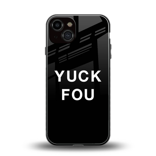 Yuck Fou back phone cover | glass case for iphone 13