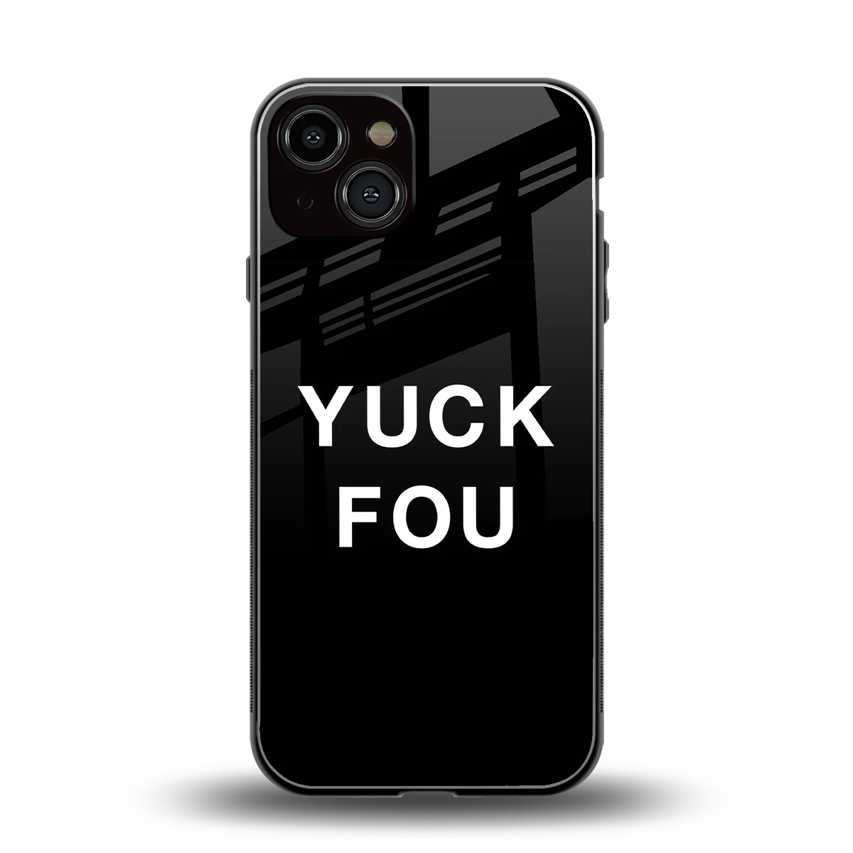 Yuck Fou back phone cover | glass case for iphone 14