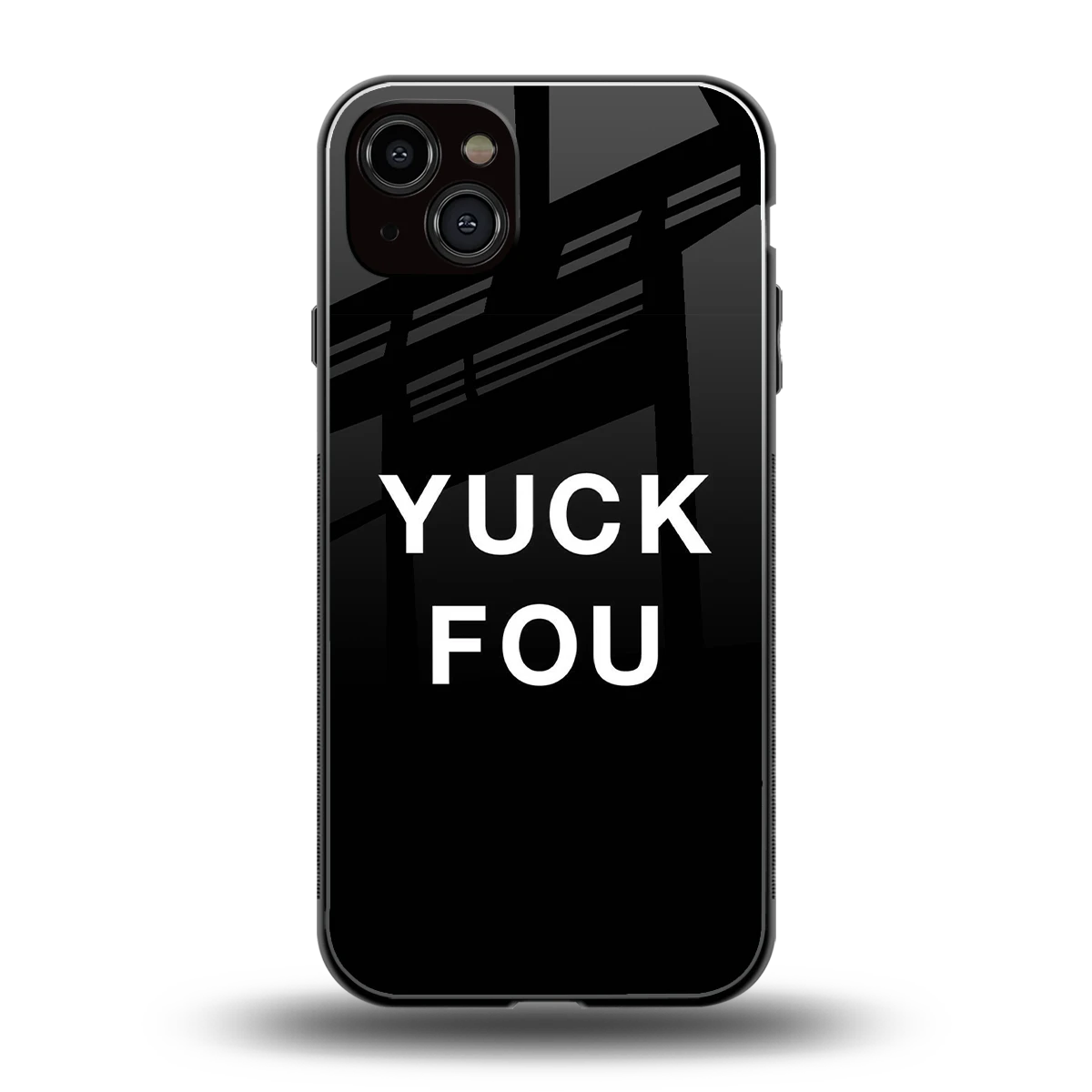 Yuck Fou back phone cover | glass case for iphone 14 plus