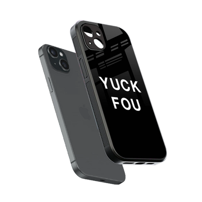 Yuck Fou sleek iphone 14 plus cover with tempered glass back and TPU edges