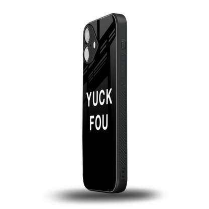 Yuck Fou iphone 16 plus mobile cover | shockproof glass phone case
