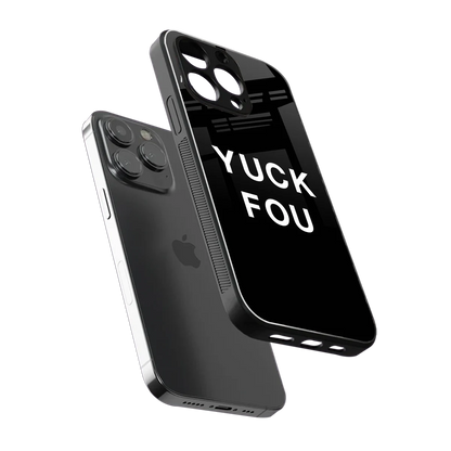 Yuck Fou sleek iphone 16 pro max cover with tempered glass back and TPU edges