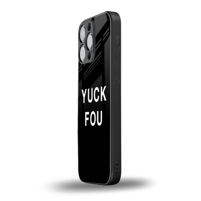 Yuck Fou iphone 16 pro max mobile cover | shockproof glass phone case