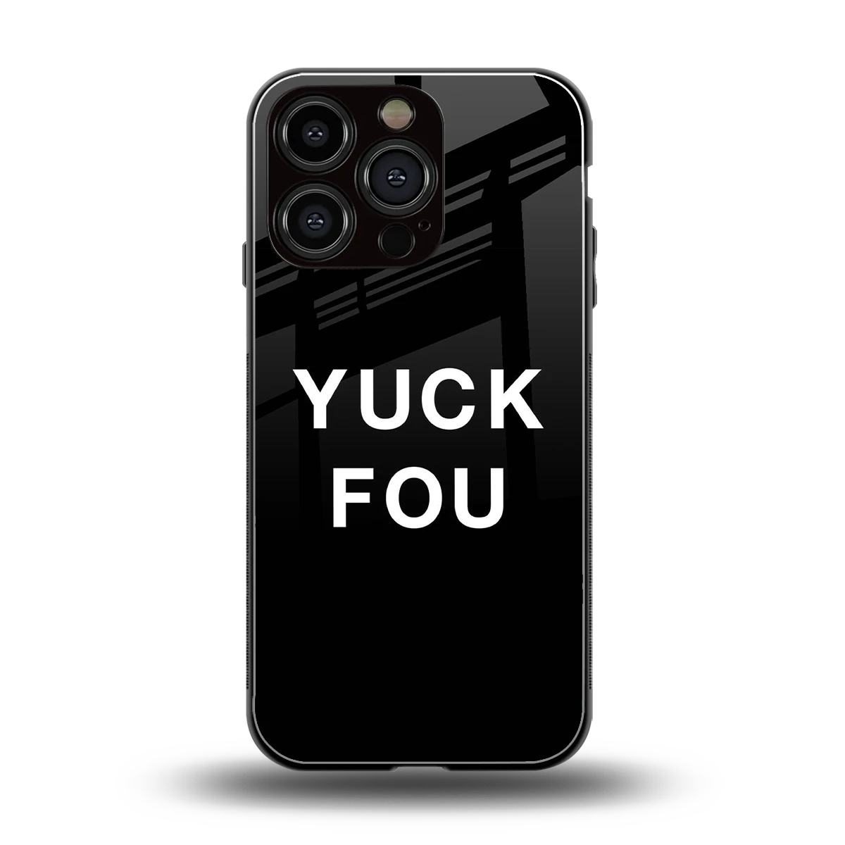 Yuck Fou back phone cover | glass case for iphone 16 pro