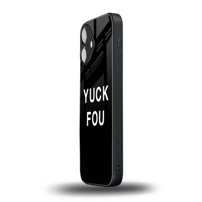 Yuck Fou iPhone 16 mobile cover | shockproof glass phone case