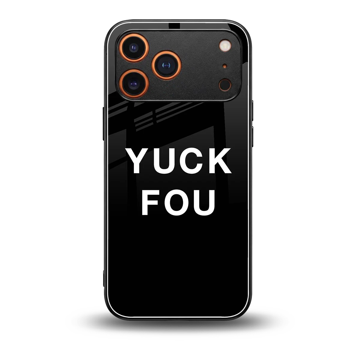 Yuck Fou back phone cover | glass case for iphone 17 pro