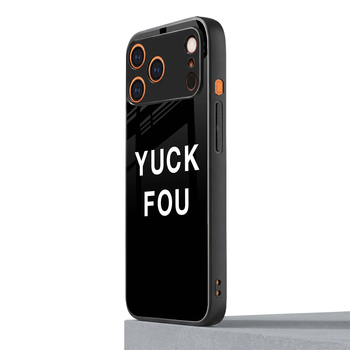 Yuck Fou iphone 17 pro mobile cover | shockproof glass phone case
