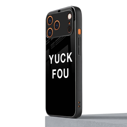 Yuck Fou iphone 17 pro mobile cover | shockproof glass phone case