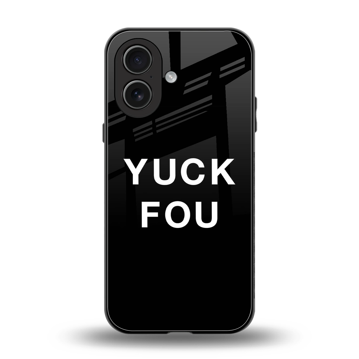 Yuck Fou back phone cover | glass case for iphone 17