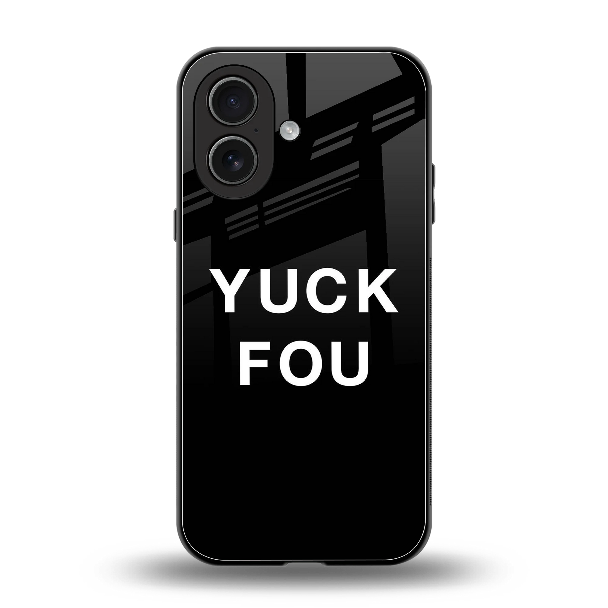 Yuck Fou back phone cover | glass case for iphone 17