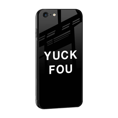 Yuck Fou sleek iphone 6s plus cover with tempered glass back and TPU edges