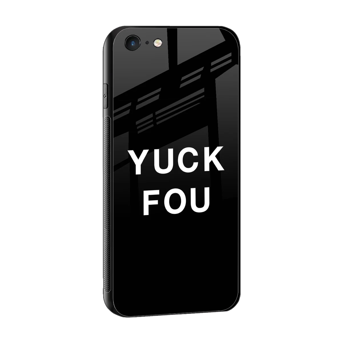 Yuck Fou sleek iphone 6s cover with tempered glass back and TPU edges