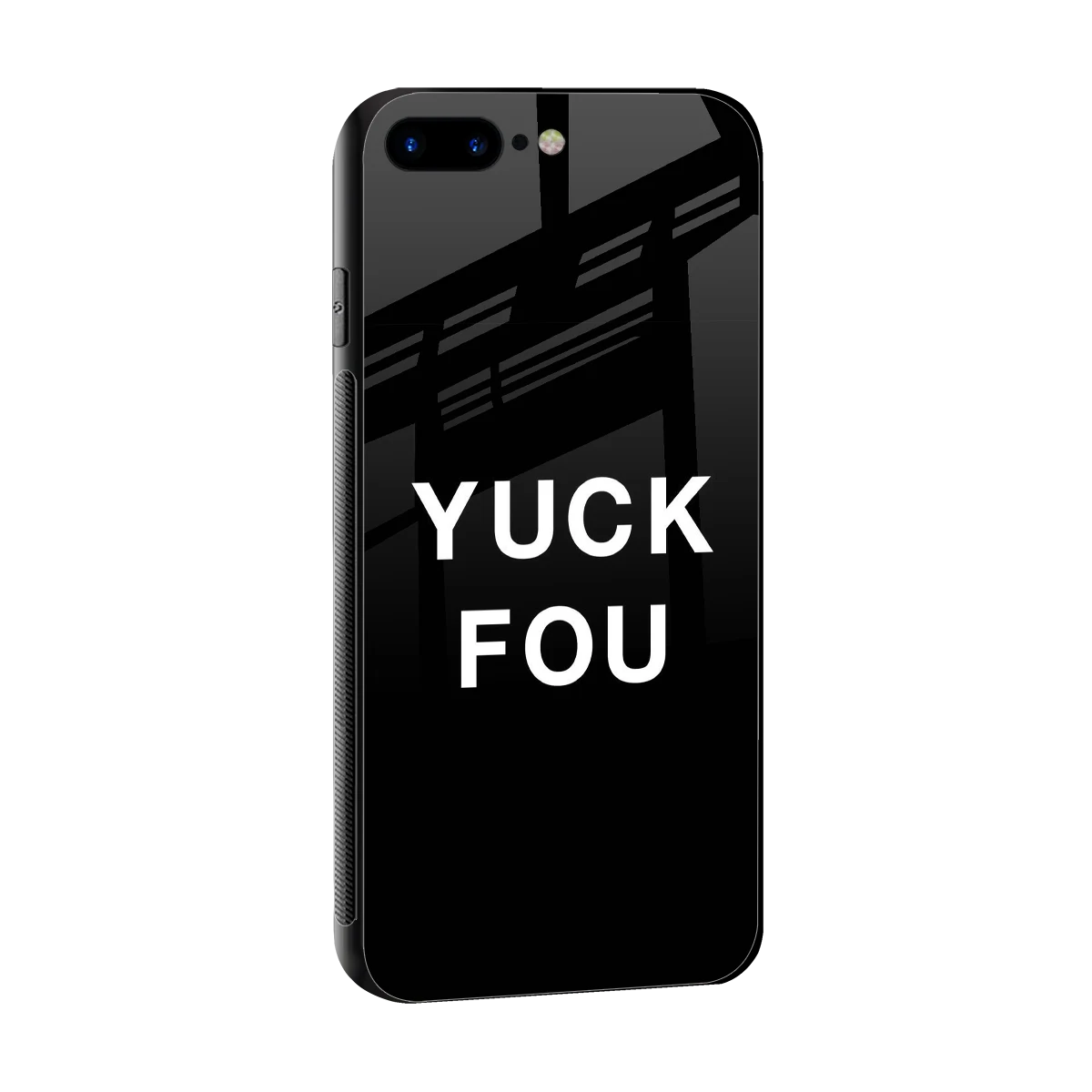 Yuck Fou sleek iphone 8 plus cover with tempered glass back and TPU edges
