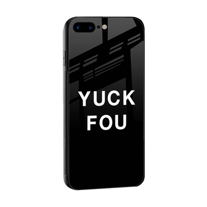 Yuck Fou sleek iphone 8 plus cover with tempered glass back and TPU edges