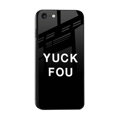 Yuck Fou sleek iphone 7 cover with tempered glass back and TPU edges