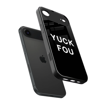 Yuck Fou sleek iphone air cover with tempered glass back and TPU edges