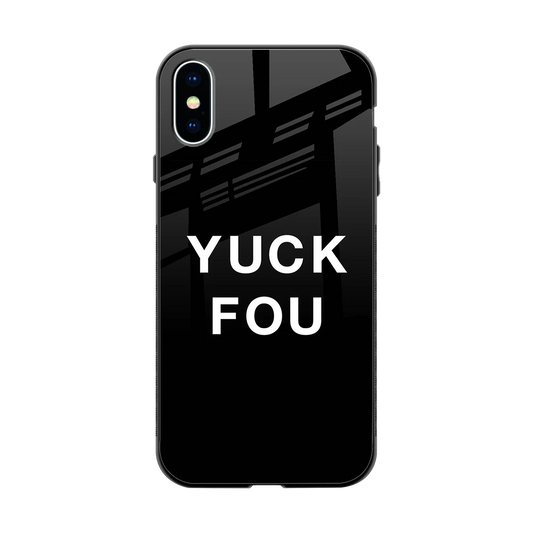 Yuck Fou back phone cover | glass case for iphone x