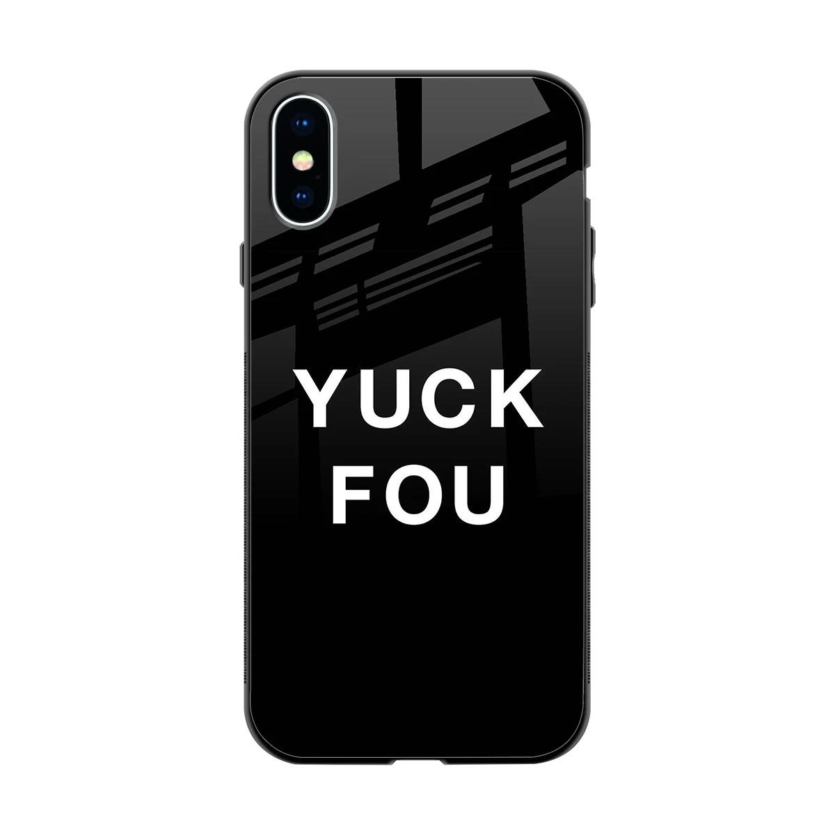 Yuck Fou back phone cover | glass case for iphone xs