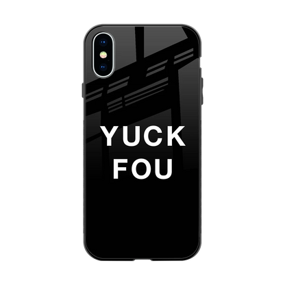 Yuck Fou back phone cover | glass case for iphone xs