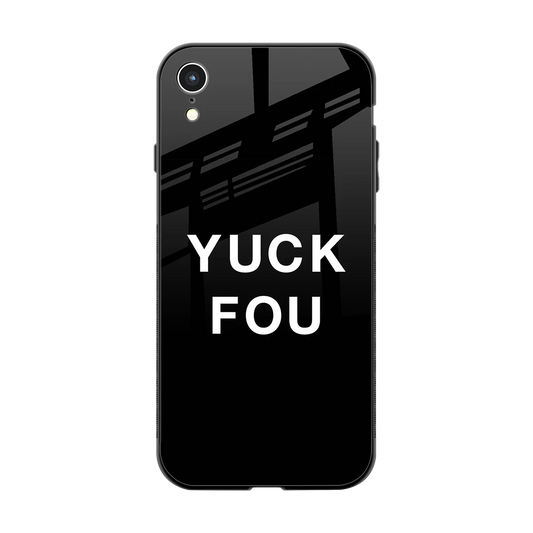 Yuck Fou back phone cover | glass case for iphone xr