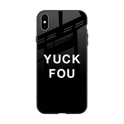 Yuck Fou back phone cover | glass case for iphone xs max