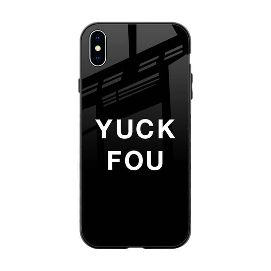 Yuck Fou back phone cover | glass case for iphone xs max