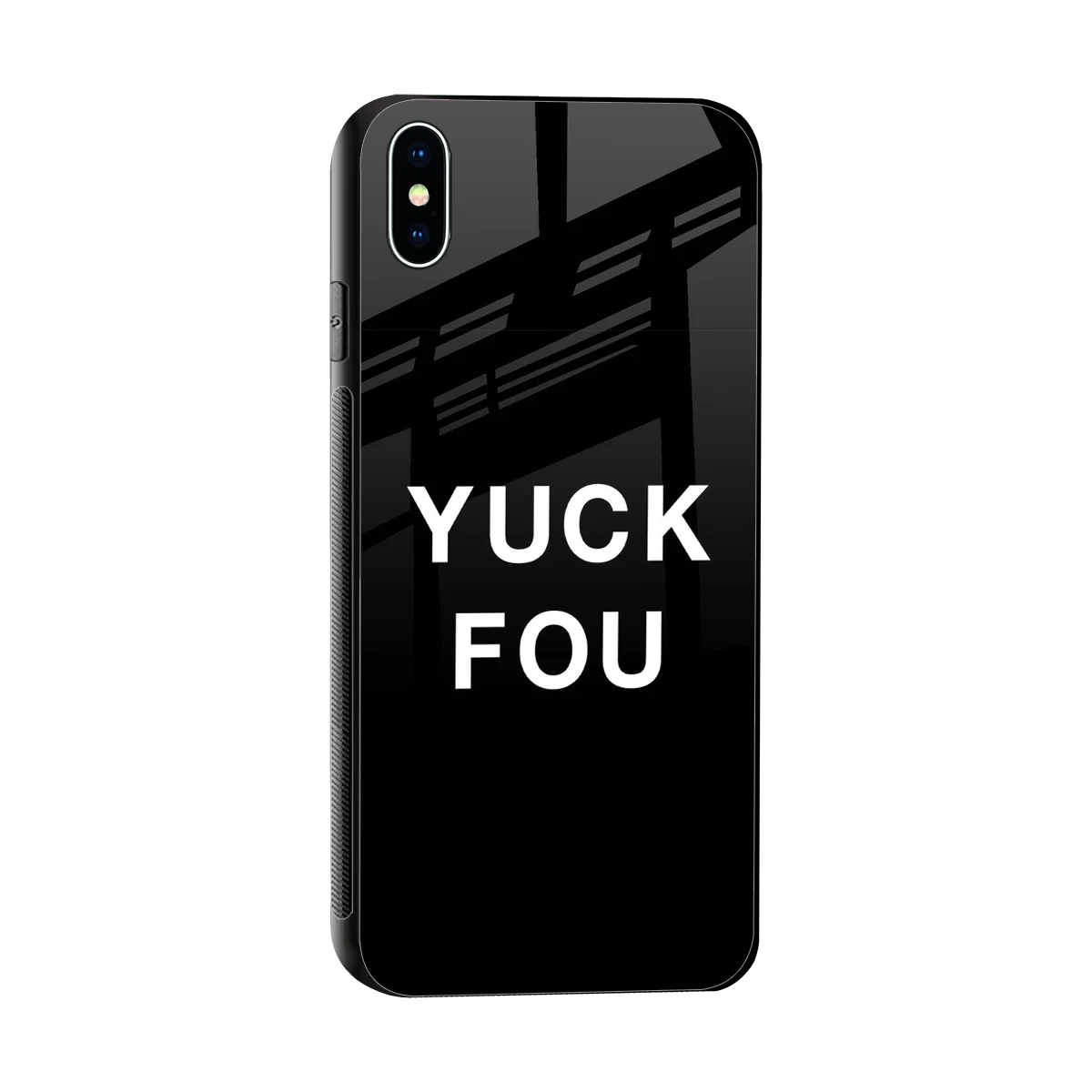 Yuck Fou sleek iphone xs max cover with tempered glass back and TPU edges