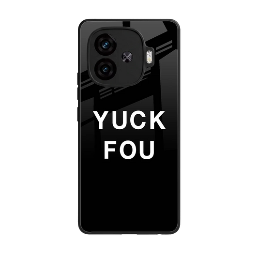 Yuck Fou back phone cover | glass case for iqoo neo 10r 5g