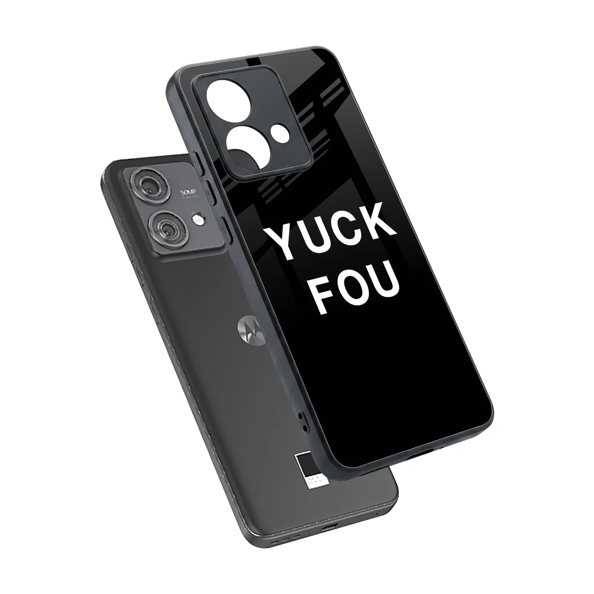 Yuck Fou sleek motorola edge 40 neo 5g cover with tempered glass back and TPU edges