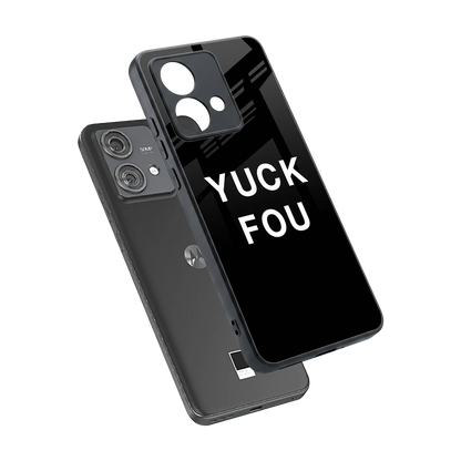 Yuck Fou sleek motorola edge 40 neo 5g cover with tempered glass back and TPU edges
