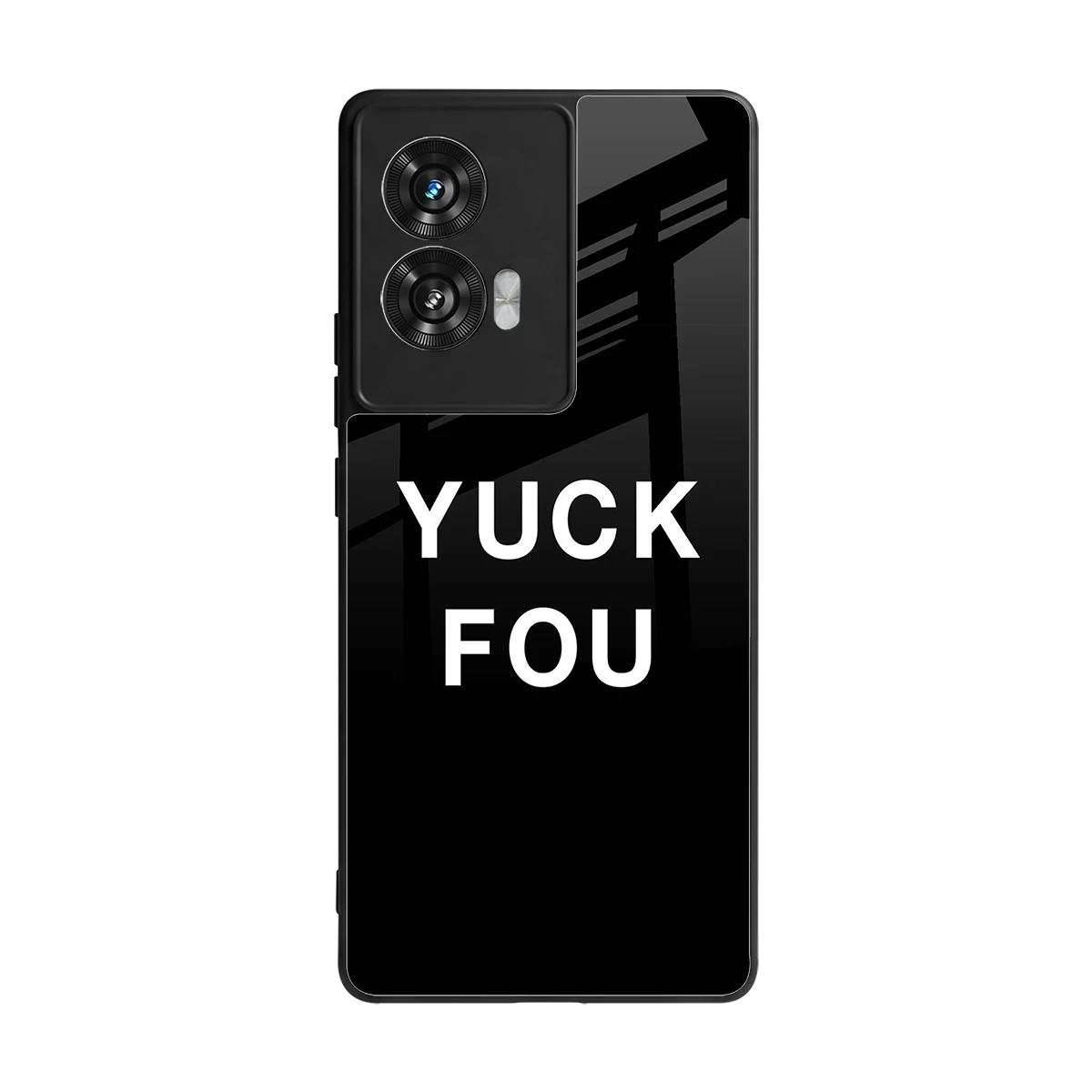 Yuck Fou back phone cover | glass case for motorola edge 50 fusion