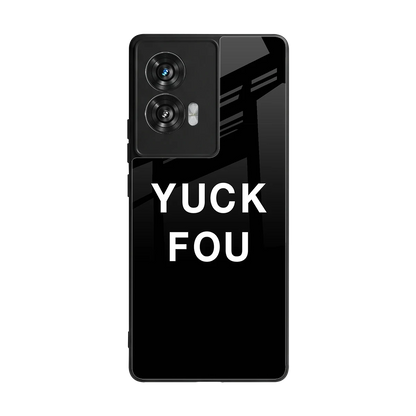 Yuck Fou back phone cover | glass case for motorola edge 50 fusion