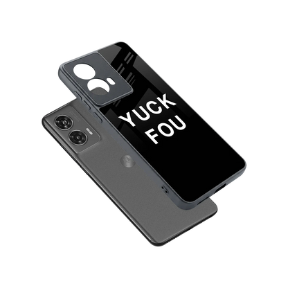 Yuck Fou sleek motorola edge 50 fusion cover with tempered glass back and TPU edges