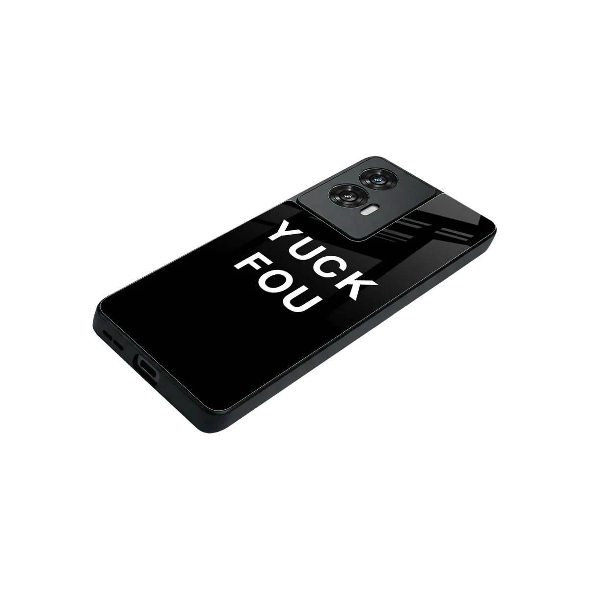 Yuck Fou stylish phone case for motorola edge 50 fusion | glossy glass and slim fit