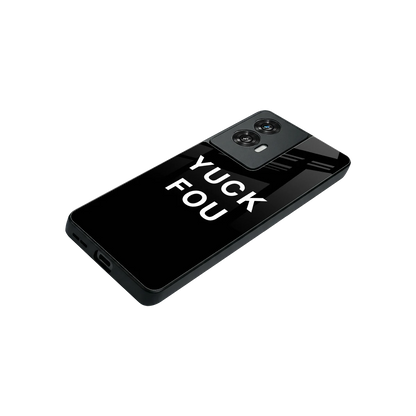 Yuck Fou stylish phone case for motorola edge 50 fusion | glossy glass and slim fit