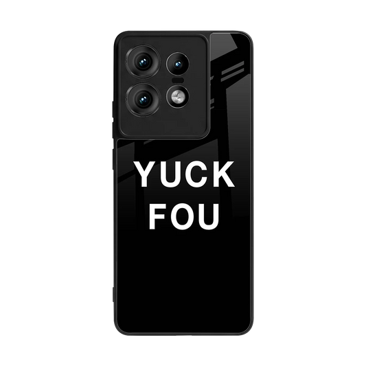 Yuck Fou back phone cover | glass case for motorola edge 50 pro