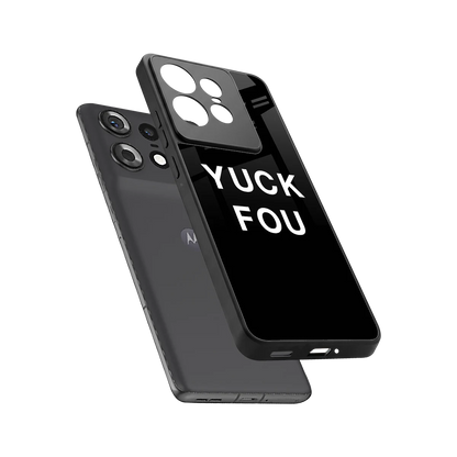Yuck Fou sleek motorola edge 50 pro cover with tempered glass back and TPU edges