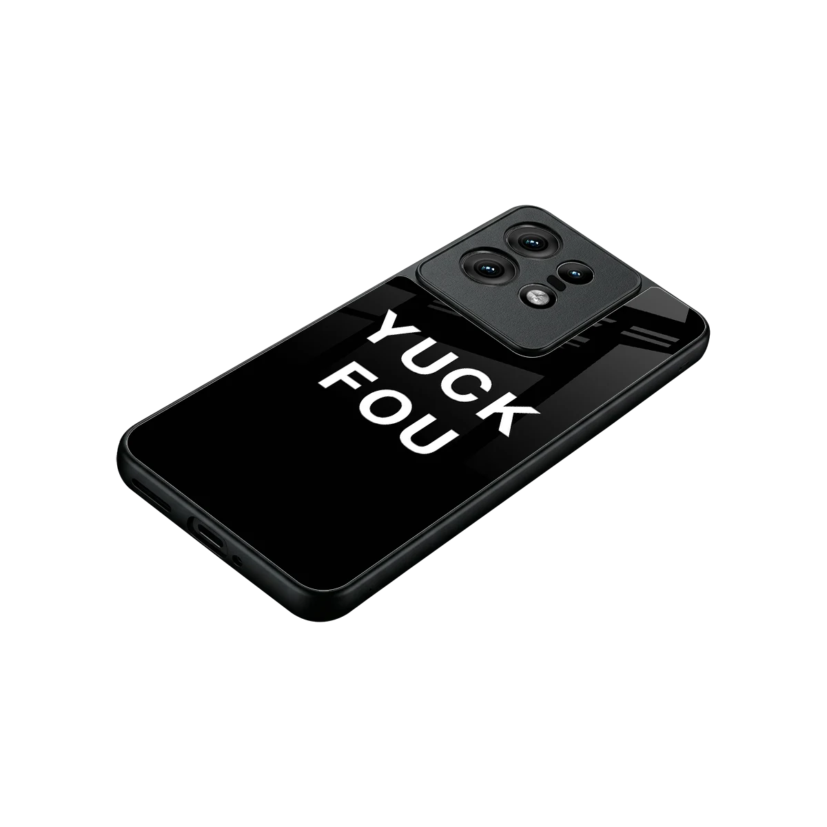 Yuck Fou stylish phone case for motorola edge 50 pro | glossy glass and slim fit