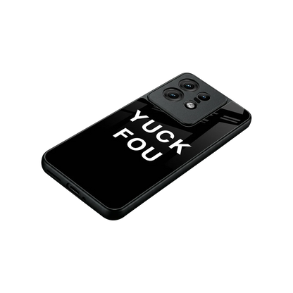 Yuck Fou stylish phone case for motorola edge 50 pro | glossy glass and slim fit