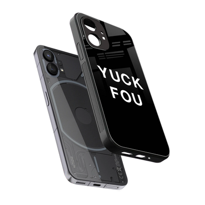 Yuck Fou sleek nothing phone 1 cover with tempered glass back and TPU edges