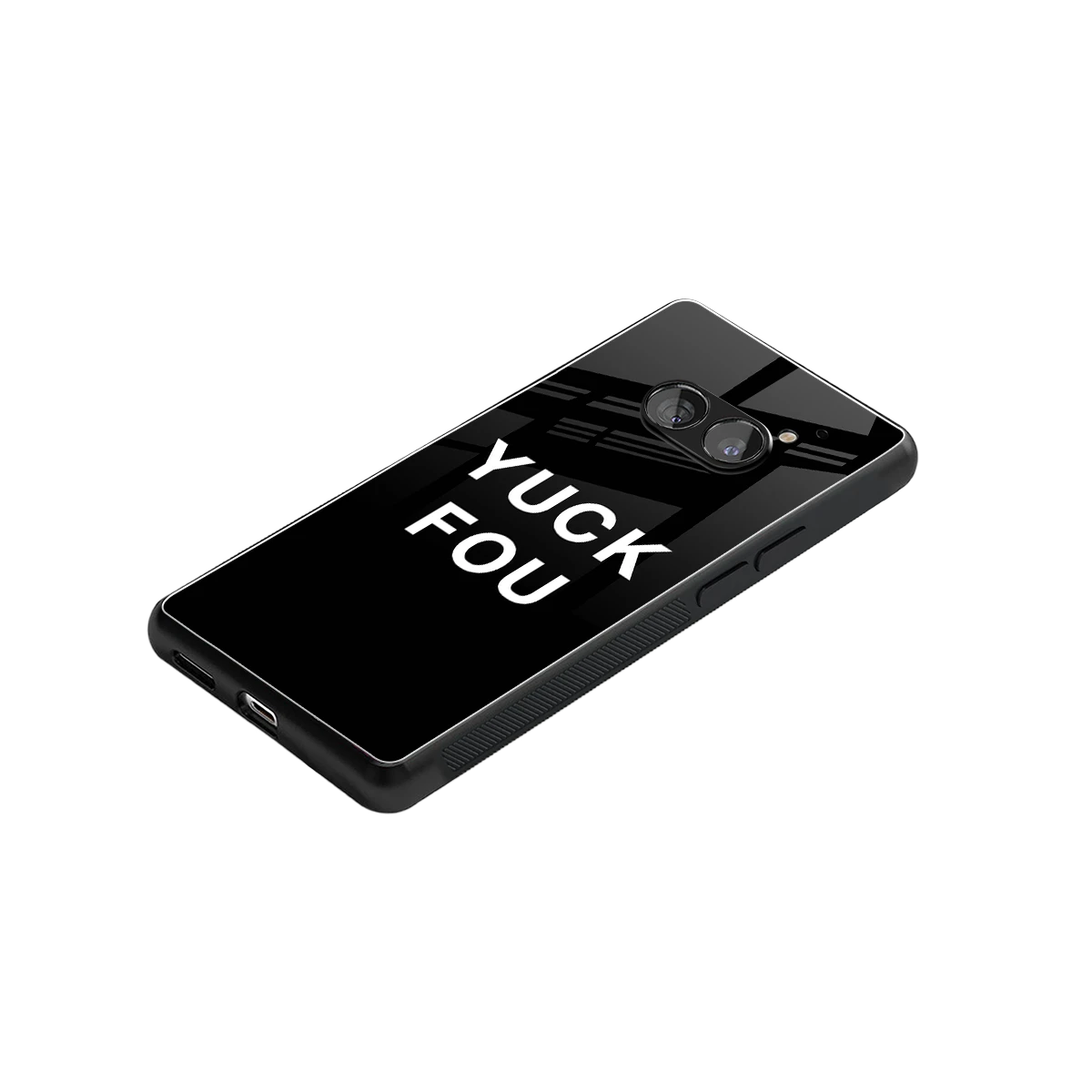 Yuck Fou stylish phone case for nothing phone 2a plus | glossy glass and slim fit